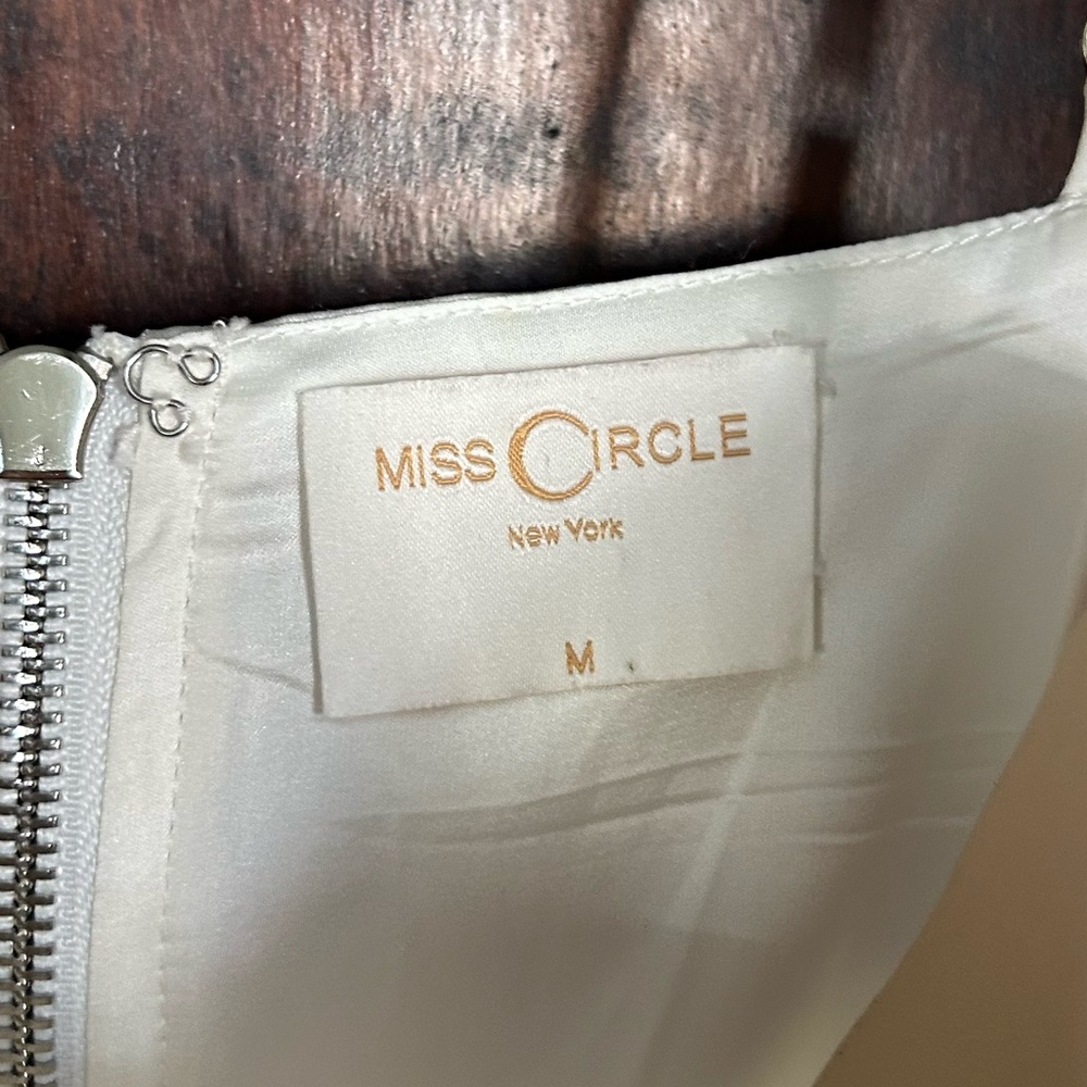 Miss‎ Circle | Nyla White Satin Corset Dress with Crystals Medium - Picture 6 of 6